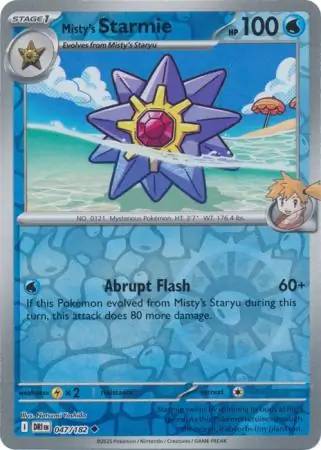 047/182 Misty's Starmie DRI Uncommon Reverse Holo