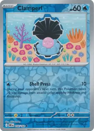 054/182 Clamperl DRI Common Reverse Holo