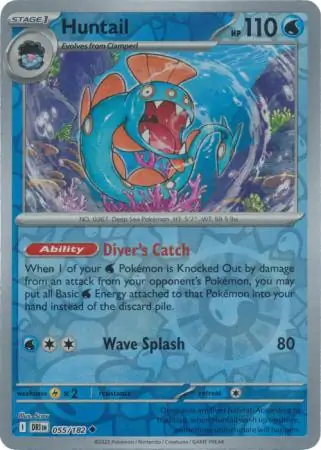 055/182 Huntail DRI Uncommon Reverse Holo
