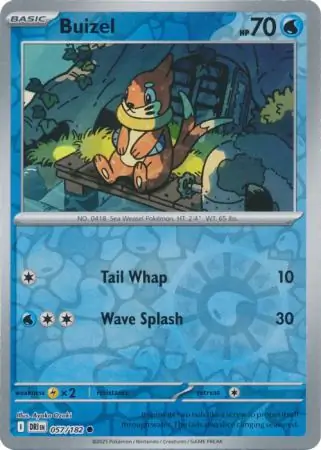 057/182 Buizel DRI Common Reverse Holo