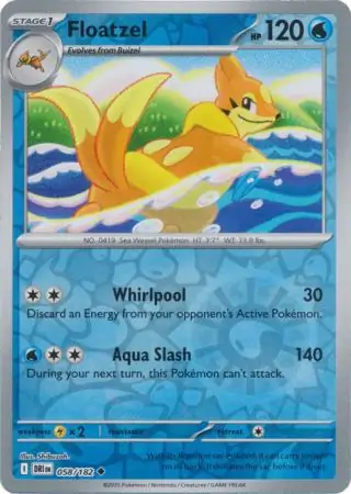 058/182 Floatzel DRI Uncommon Reverse Holo