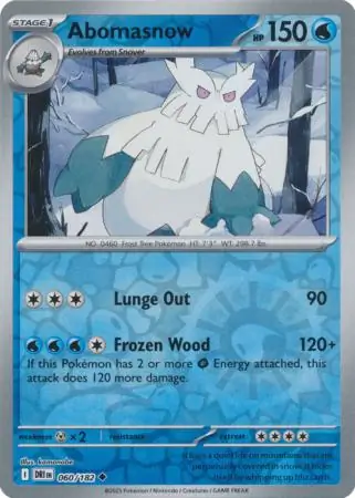 060/182 Abomasnow DRI Uncommon Reverse Holo