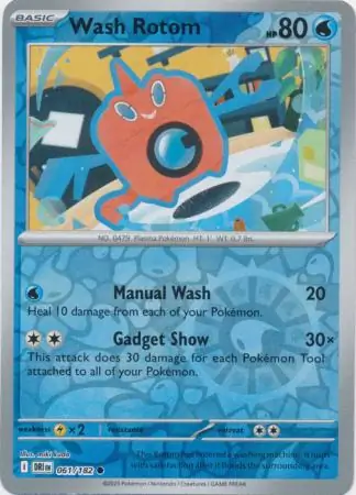 061/182 Wash Rotom DRI Common Reverse Holo