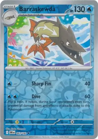 063/182 Barraskewda DRI Uncommon Reverse Holo