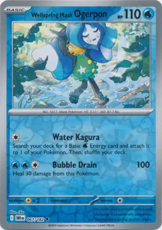 067/182 Wellspring Mask Ogerpon DRI Uncommon Reverse Holo