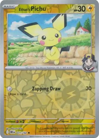 071/182 Ethan's Pichu DRI Common Reverse Holo