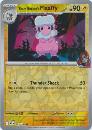 073/182 Team Rocket's Flaaffy DRI Common Reverse Holo