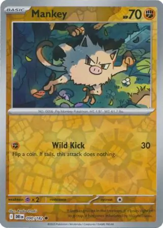 090/182 Mankey DRI Common Reverse Holo