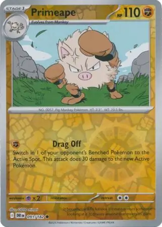 091/182 Primeape DRI Common Reverse Holo