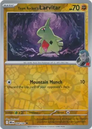 094/182 Team Rocket's Larvitar DRI Common Reverse Holo