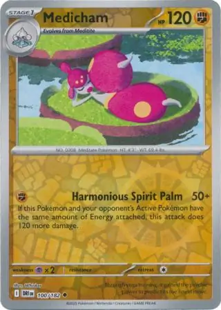 100/182 Medicham DRI Uncommon Reverse Holo