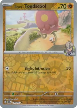109/182 Arven's Toedscool DRI Common Reverse Holo