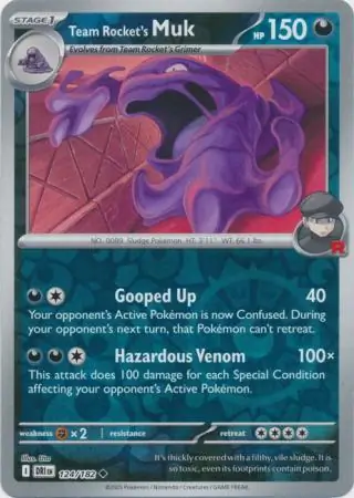 124/182 Team Rocket's Muk DRI Uncommon Reverse Holo