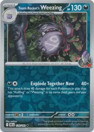 126/182 Team Rocket's Weezing DRI Uncommon Reverse Holo