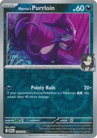 130/182 Marnie's Purrloin DRI Common Reverse Holo