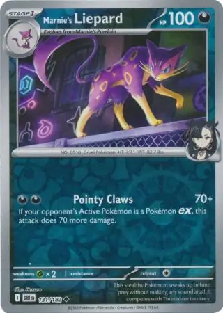 131/182 Marnie's Liepard DRI Uncommon Reverse Holo