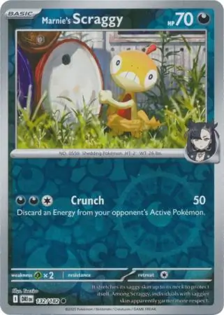 132/182 Marnie's Scraggy DRI Common Reverse Holo