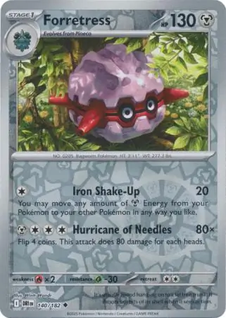 140/182 Forretress DRI Uncommon Reverse Holo