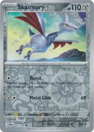 141/182 Skarmory DRI Common Reverse Holo
