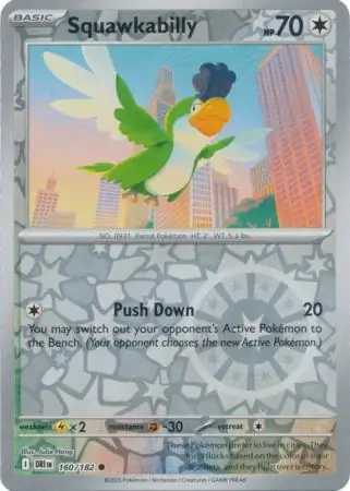 160/182 Squawkabilly DRI Common Reverse Holo