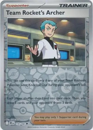 170/182 Team Rocket's Archer DRI Uncommon Reverse Holo
