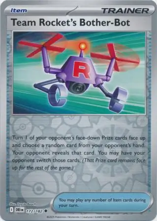 172/182 Team Rocket's Bother-Bot DRI Uncommon Reverse Holo