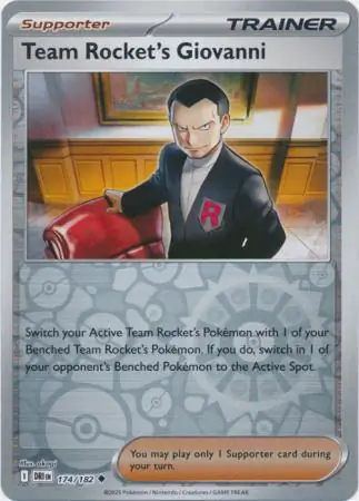 174/182 Team Rocket's Giovanni DRI Uncommon Reverse Holo