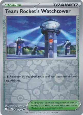 180/182 Team Rocket's Watchtower DRI Uncommon Reverse Holo