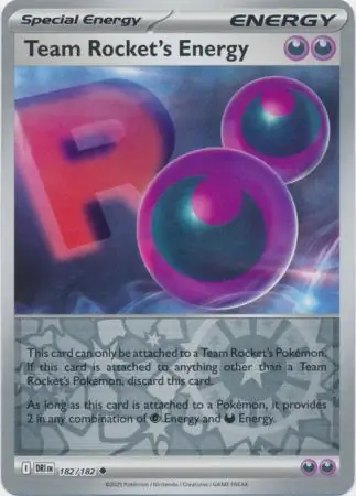 182/182 Team Rocket's Energy DRI Uncommon Reverse Holo