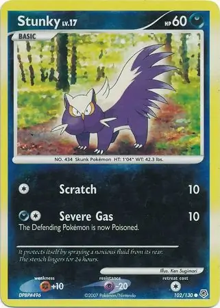 102/130 Stunky DP Common Reverse Holo