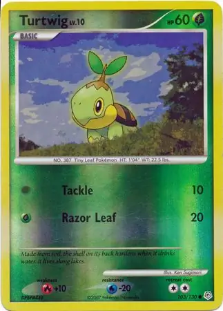 103/130 Turtwig DP Common Reverse Holo