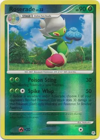 13/130 Roserade DP Rare Holo Reverse Holo