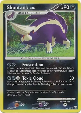 15/130 Skuntank DP Rare Holo Reverse Holo