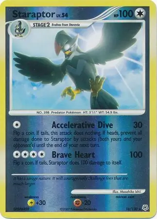 Staraptor Diamond & Pearl 16/130 Rare Holo Reverse Holo