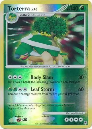Torterra Diamond & Pearl 17/130 Rare Holo Reverse Holo