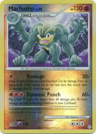 31/130 Machamp DP Rare Reverse Holo