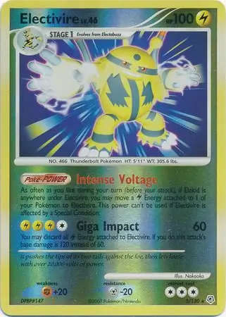 3/130 Electivire DP Rare Holo Reverse Holo