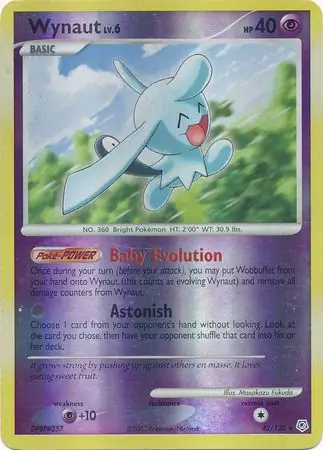 42/130 Wynaut DP Rare Reverse Holo