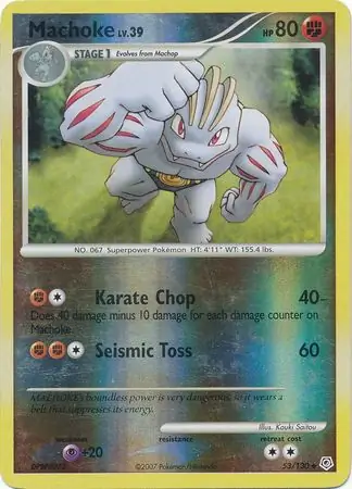 53/130 Machoke DP Uncommon Reverse Holo
