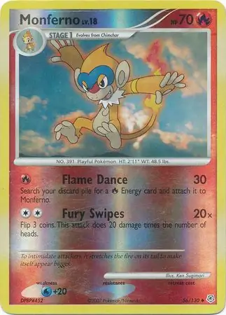 56/130 Monferno DP Uncommon Reverse Holo