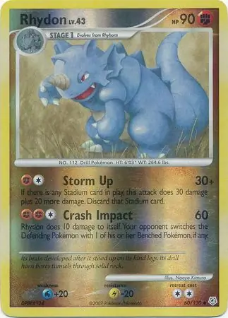 60/130 Rhydon DP Uncommon Reverse Holo