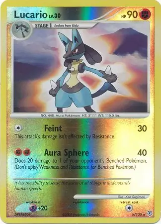 6/130 Lucario DP Rare Holo Reverse Holo