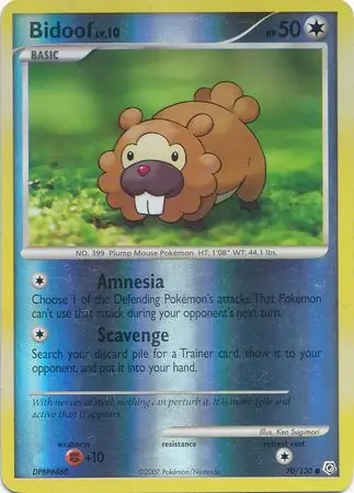 70/130 Bidoof DP Common Reverse Holo