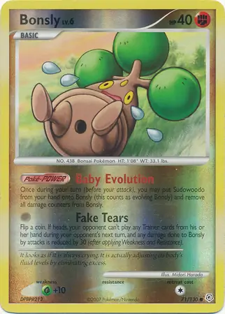 71/130 Bonsly DP Common Reverse Holo