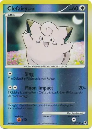 77/130 Clefairy DP Common Reverse Holo