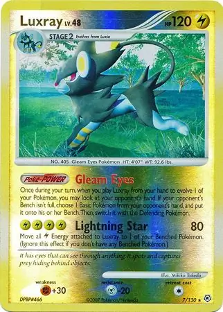 7/130 Luxray DP Rare Holo Reverse Holo