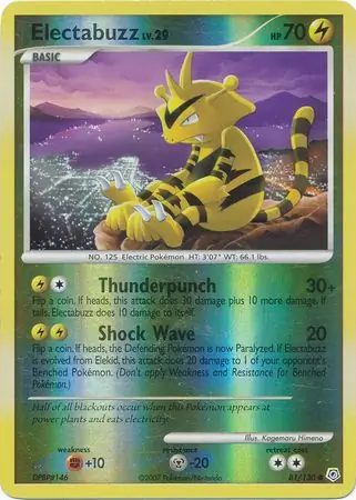 81/130 Electabuzz DP Common Reverse Holo