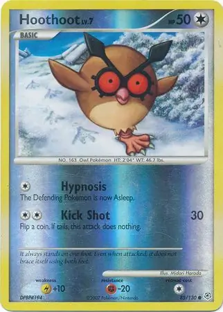 85/130 Hoothoot DP Common Reverse Holo