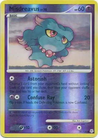 91/130 Misdreavus DP Common Reverse Holo