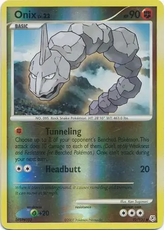 Onix Diamond & Pearl 92/130 Common Reverse Holo